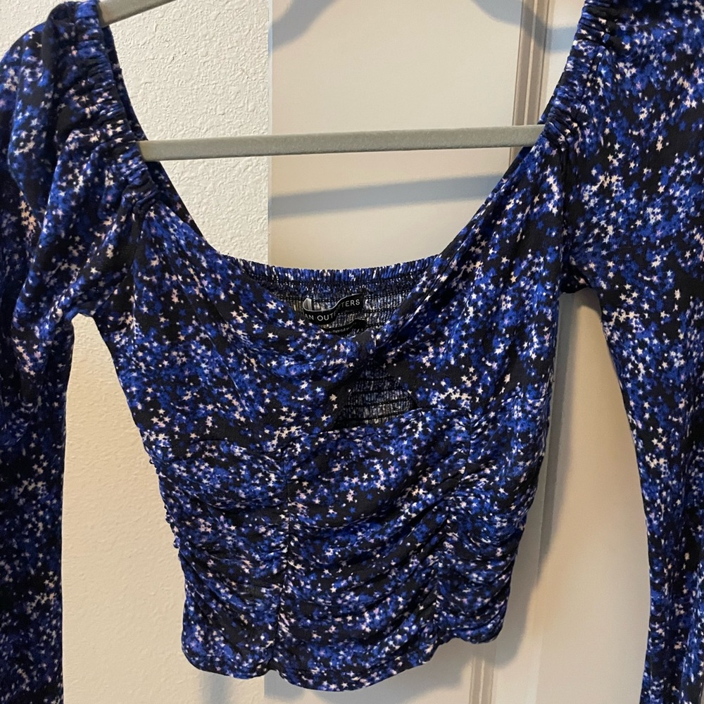Urban outfitters long sleeve crop top with keyhole